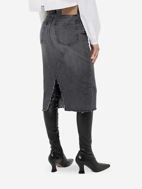 Юбка жен MM6 S52ME0014 S30652 900 - 4