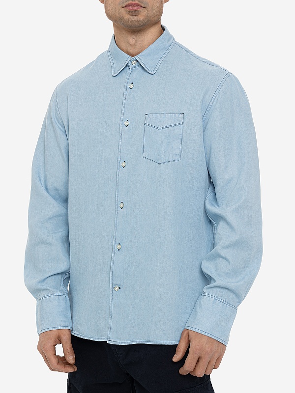 Рубашка муж Officine Generale S24MSHI006PRE LIGHT INDIGO - 3
