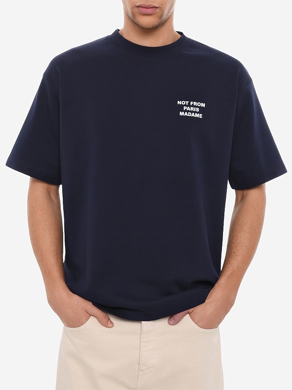 Футболка муж Drôle de Monsieur PERM-TS203-CO002-NY NAVY - 3