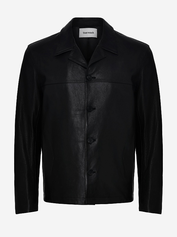 Куртка кожаная муж Tonywack BE34LJ10 BLACK - 5