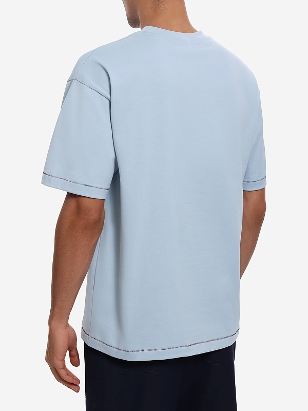 Футболка муж Drôle de Monsieur I-TS267-CO195-BABL BABY BLUE - 2