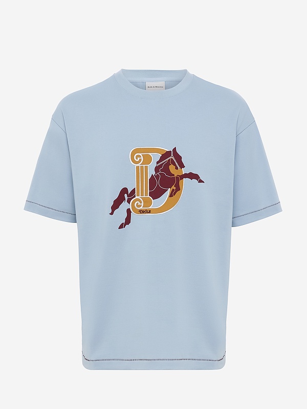 Футболка муж Drôle de Monsieur I-TS267-CO195-BABL BABY BLUE - 4