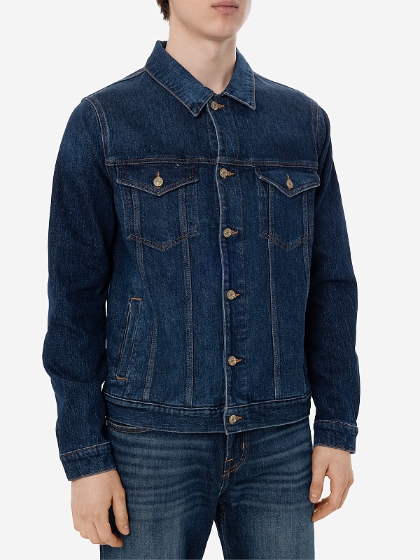 Куртка джинсовая муж 7 For All Mankind JSK5C100EU DARK BLUE - 3