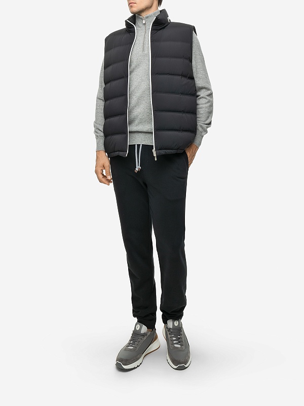 Жилет утепленный муж Brunello Cucinelli MM4031940 NERO - 1