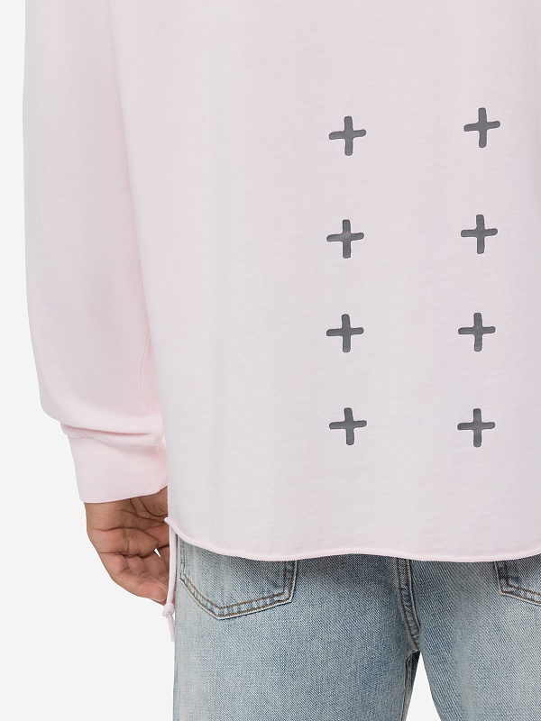 Футболка с длинным рукавом муж Ksubi MPF25TE013 pink - 4