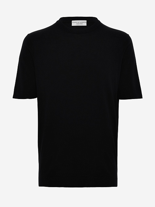 Джемпер с коротким рукавом муж Filippo De Laurentiis TS0MC CR14R 990 black - 0