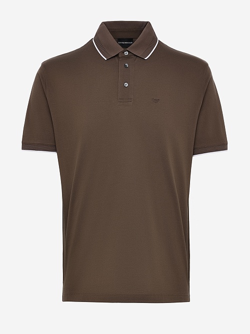 Поло муж Emporio Armani EM000858 AF12955 U6195 CHOCOLATE CHIP - 0