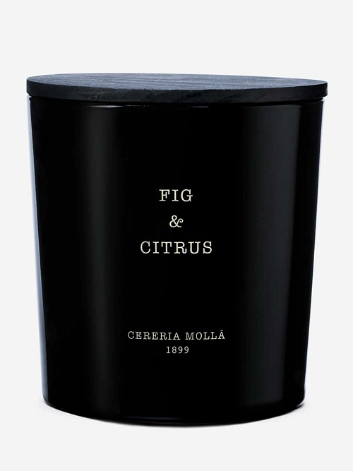 Свеча унисекс Cereria Molla 1899 6647 Fig & Citrus XL, 3 фитиля 600г - 0