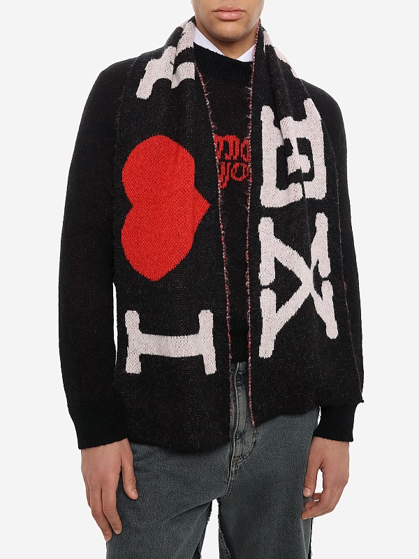 Шарф муж Carne Bollente AW25SC0101 Black - 4