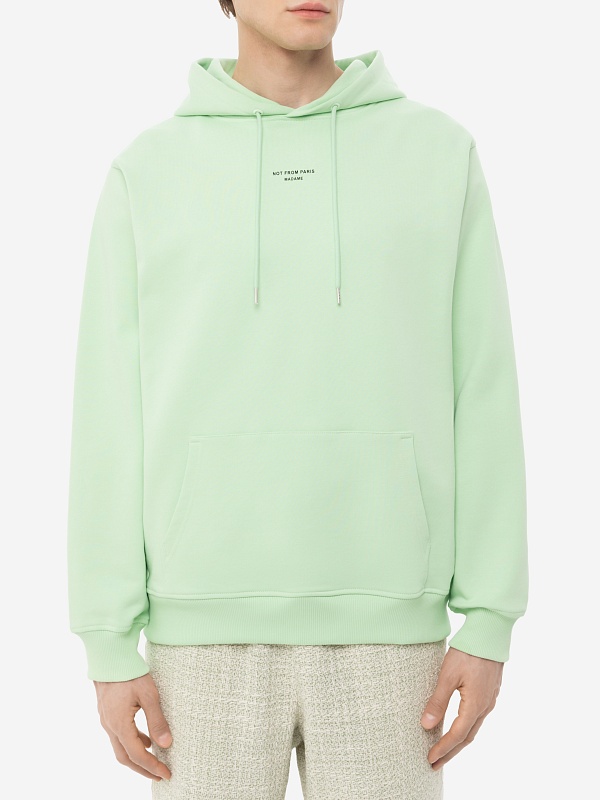 Худи муж Drôle de Monsieur G-HO161-CO127-LGN LIGHT GREEN - 2