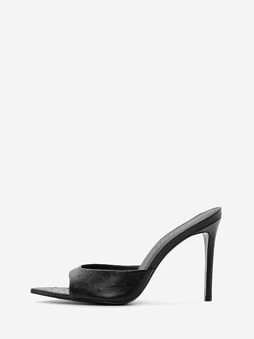 Мюли (каблук) жен Black Suede Studio BREA | 100mm black - 0