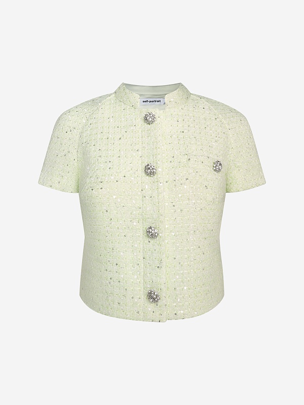 Топ жен Self-Portrait SS26-026T-G LIME - 0