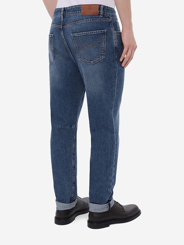 Джинсы муж Brunello Cucinelli M074PX1290 DENIM MEDIO OLD - 3