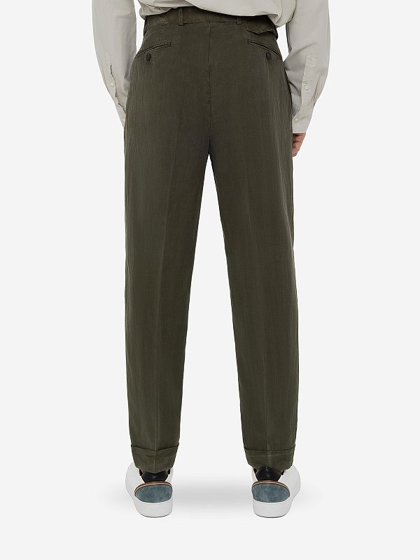 Брюки муж Officine Generale S24MTLG453PRE OLIVE NIGHT - 4