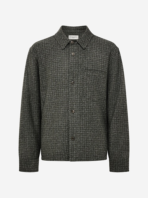 Рубашка муж Officine Generale W25MOVS072 OLIVE/MIDHTRGREY - 0