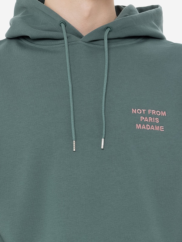 Худи муж Drôle de Monsieur E-HO162-CO127-DGN DARK GREEN - 5