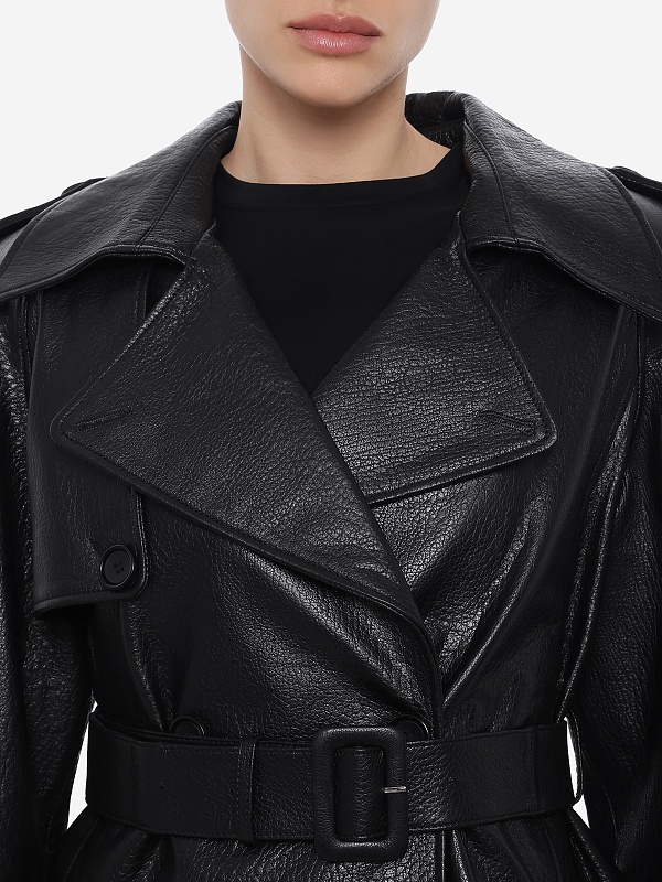 Куртка кожаная жен Burka an-2437 Черный - 5