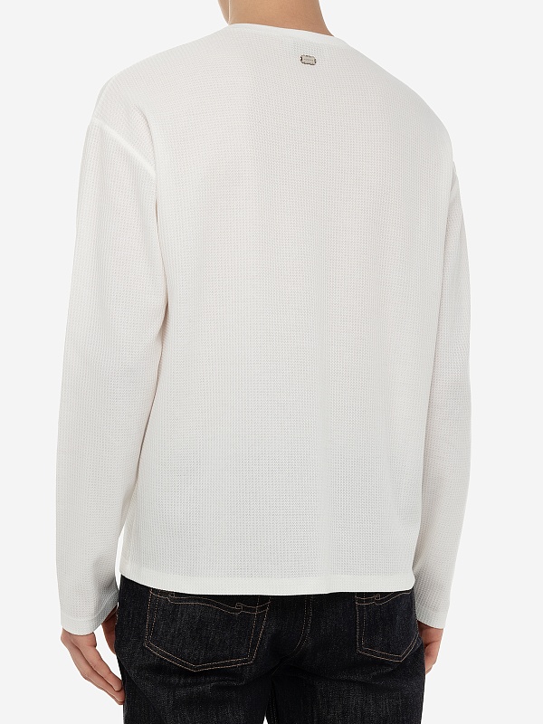 Футболка с длинным рукавом муж AGNONA PE23P_TT05U6_Y2031 N01 WHITE - 4