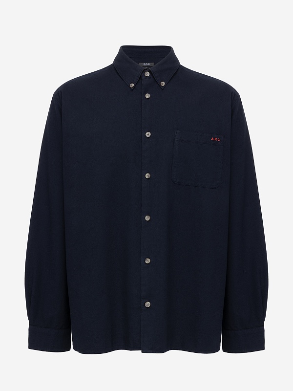 Рубашка муж A.P.C. COHAH-H12599 IAK DARK NAVY - 5