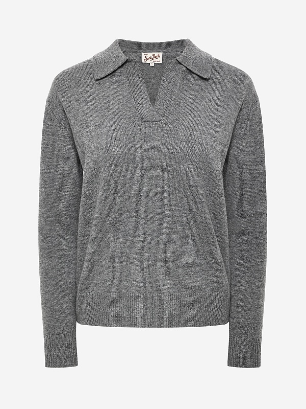 Поло с длинным рукавом жен MC2 Saint Barth EZE0003 00036I 15M GREY MELANGE - 4