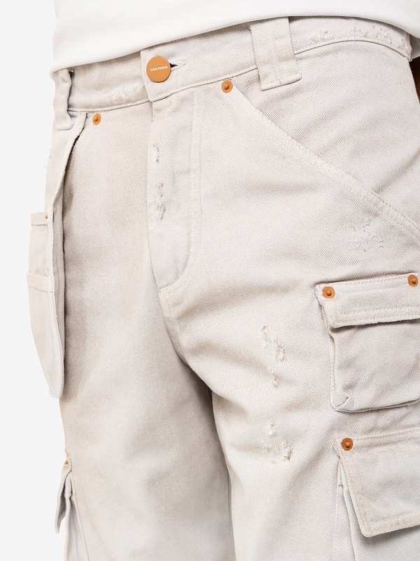 Брюки муж CULTURA S25CULT_A046 DIRTY WHITE - 5