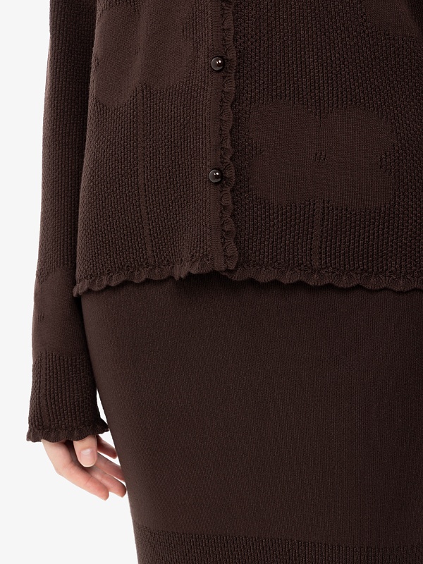 Кардиган жен Burka kn25-k001 Шоколадный - 4