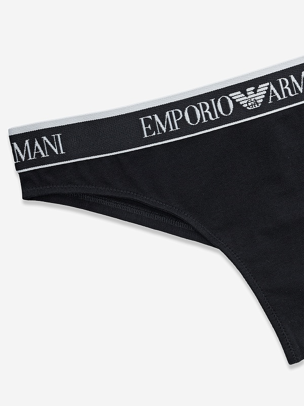 Набор (трусы 2 пары) жен Emporio Armani EW000404 AF15345 MC005 BLACK/BLACK - 3