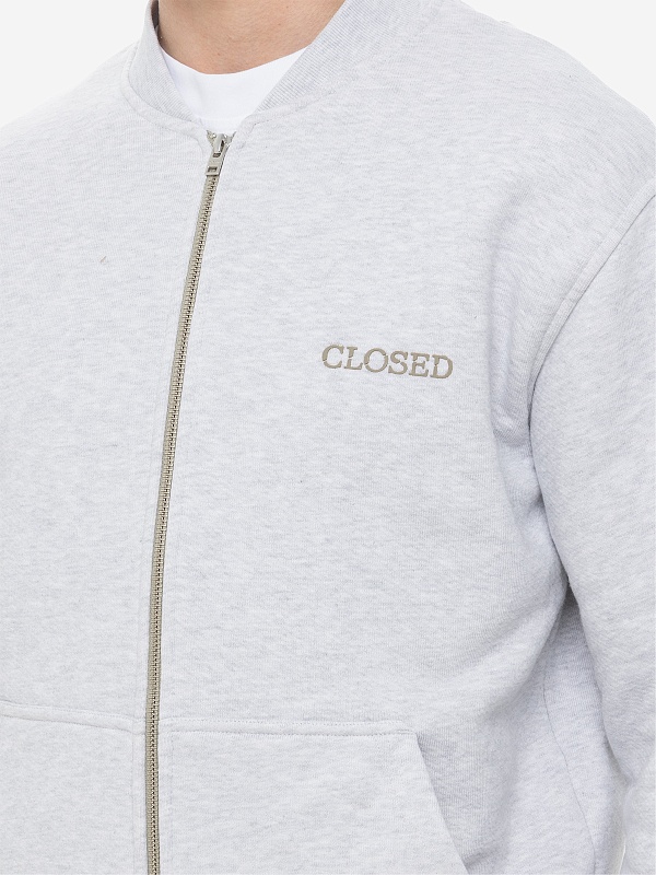 Толстовка на молнии муж Closed C85955-452-22 120 BRIGHT GREY MELANGE - 5