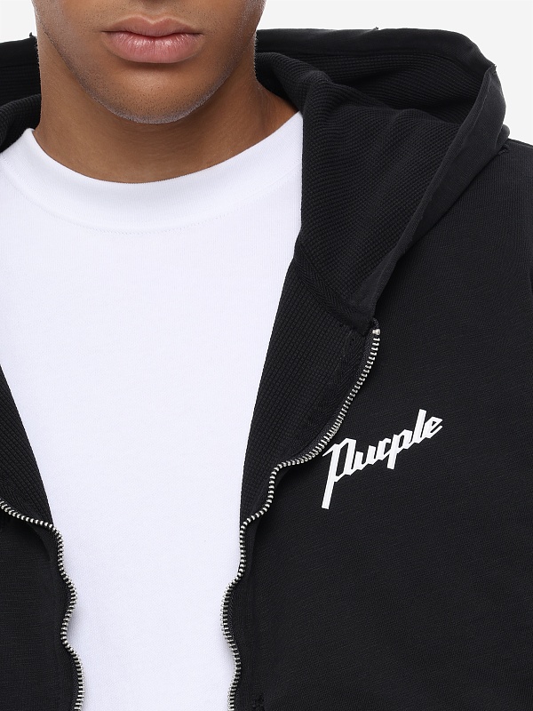 Толстовка на молнии муж PURPLE M4192-SJBG326 BLACK - 5