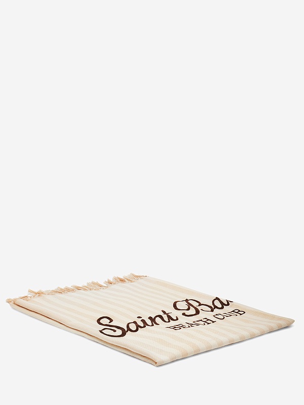 Полотенце жен MC2 Saint Barth FOUL002 02028H SB BEACH STRIPES V 11 EMB - 2