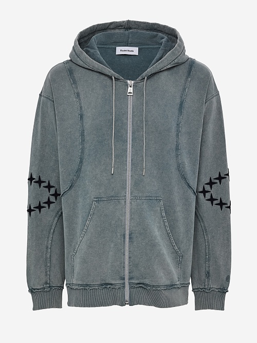 Толстовка на молнии муж Etudes Studio NEW SKYLINE BLEACH PALE BLUE - 0