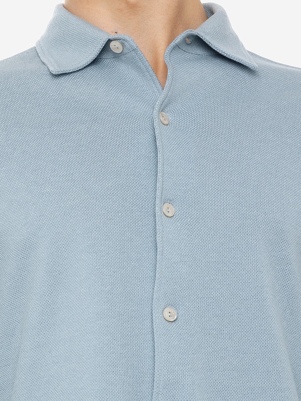 Рубашка муж AGNONA PE23P_TD05U1_Y2034 A44 CELESTE - 5