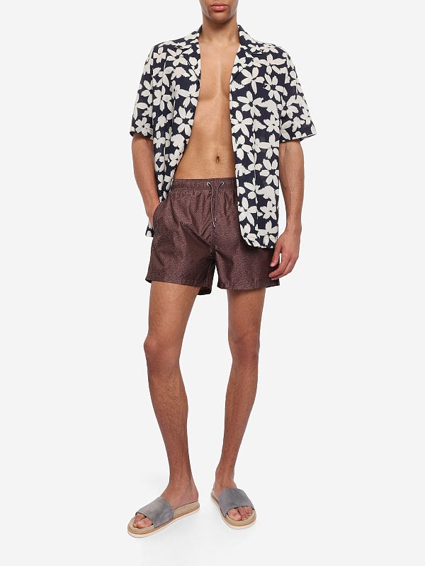 Плавки муж Emporio Armani EM000583 AF20448 F8039 LOGO CHOCO-MAUVE - 1