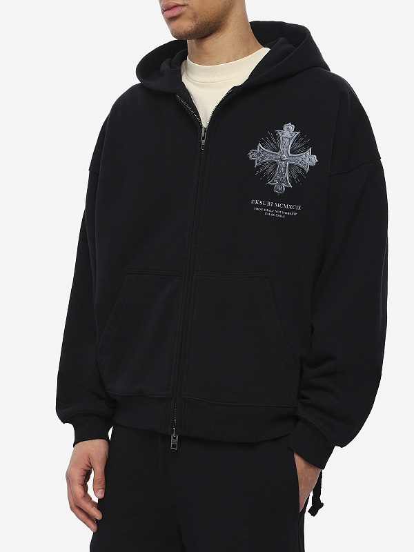 Толстовка на молнии муж Ksubi MSP26FL021 BLACK - 3