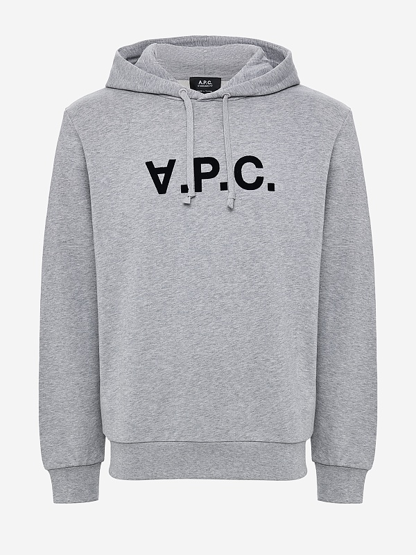 Худи муж A.P.C. COHBN-M27908 TPI HEATHERED GREY / DARK NAVY - 5