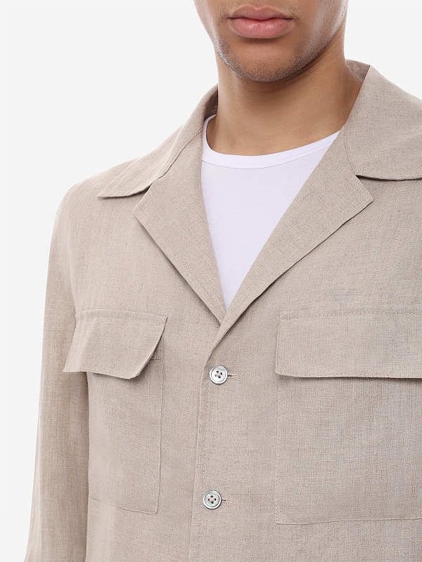 Рубашка муж Fefe Napoli GBOW90 BEIGE - 5