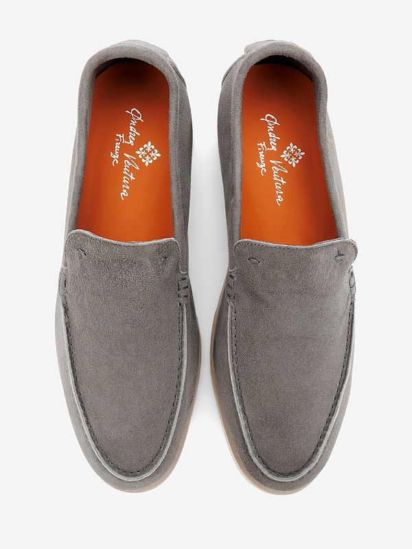 Лоферы муж Andrea Ventura Firenze 272-SHORE LS ZERO GRAVITY SUEDE(CACHEMIRE) SMOKE GREY - 2