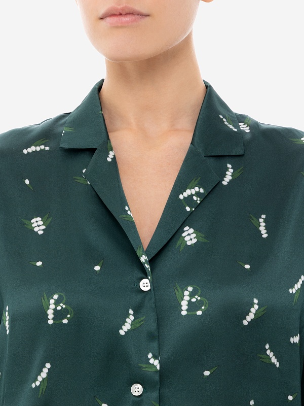 Блуза жен Burka t25-bl001 Темно-зеленый - 4