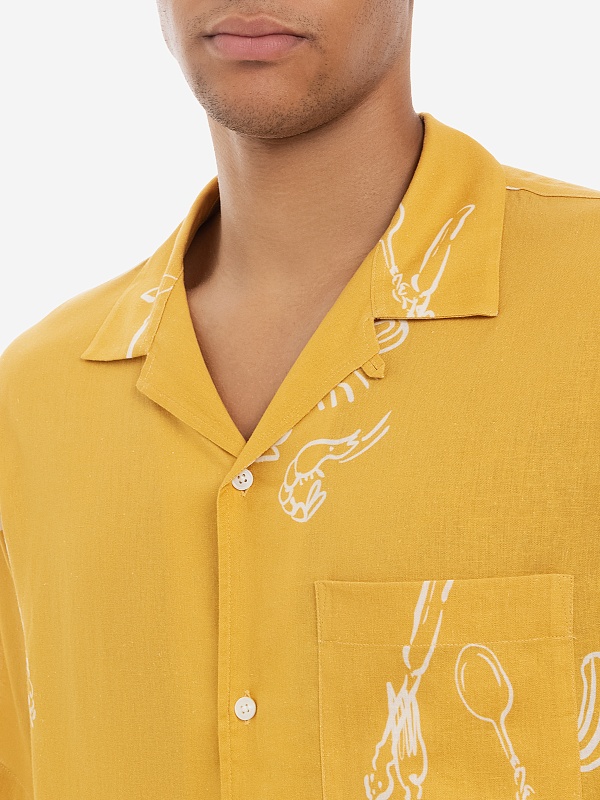 Рубашка муж Closed C84444-28S-PR 445 MANGO YELLOW - 4