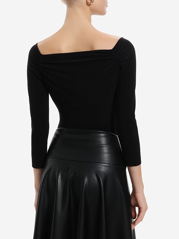 Боди жен Norma Kamali KK325BPLR19001 BLACK - 4