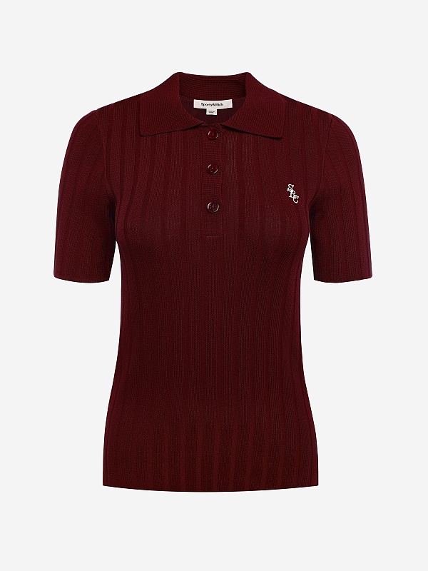 Поло жен Sporty & Rich WS06975326RE02 Bordeaux White - 0