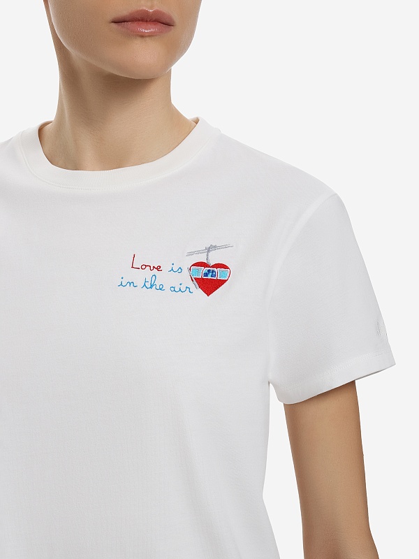 Футболка жен MC2 Saint Barth EMI0002 01708I LOVE AIR 10 EMB - 3