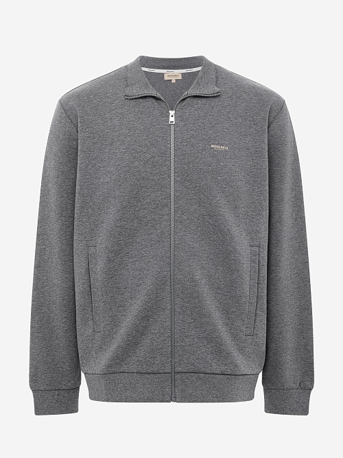 Толстовка на молнии муж Woolrich CFWOSW2001MRUT5195 CHARCOAL MELANGE - 0