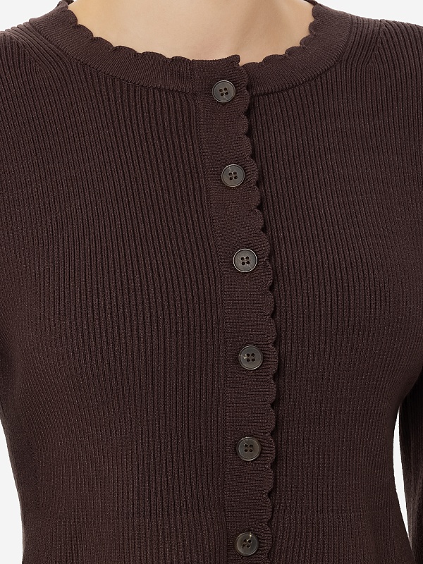 Кардиган жен Yuzefi YUZRS25-RW-KN18-39 CHOCOLATE - 5