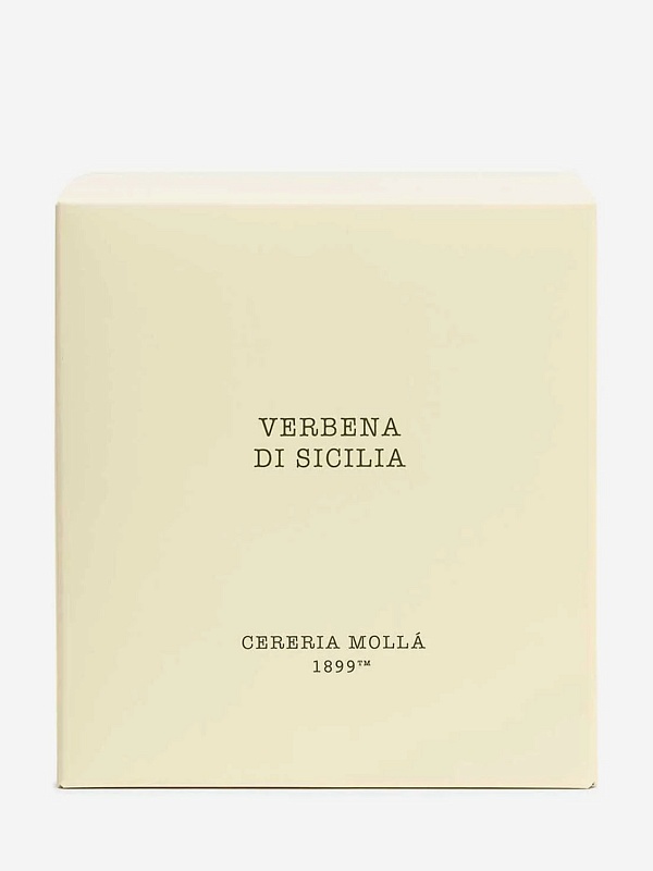 Свеча унисекс Cereria Molla 1899 6642 Verbena di Sicilia XL, 3 фитиля 600г - 1
