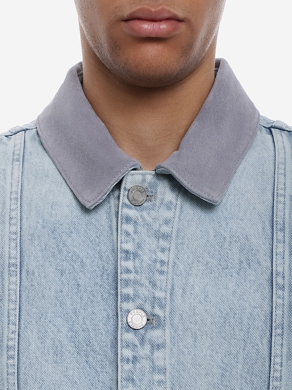 Куртка джинсовая муж PURPLE P009-LITC226 LT INDIGO - 5