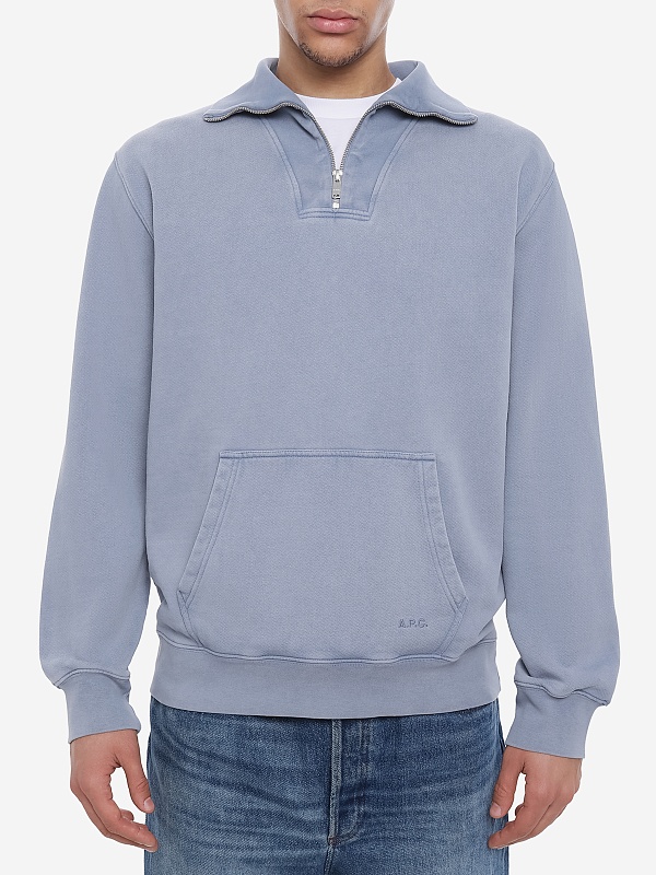 Толстовка муж A.P.C. COHMU-H37014 IAB LIGHT BLUE - 3