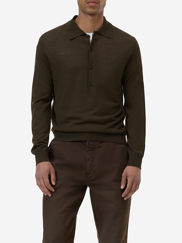 Поло с длинным рукавом муж Closed C86489-92M-EM 694 MARSH GREEN - 1