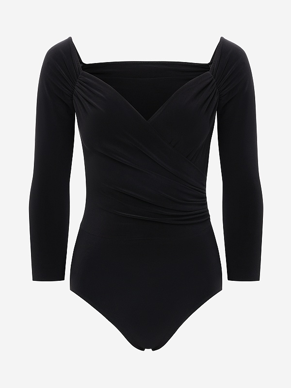 Боди жен Norma Kamali KK325BPLR19001 BLACK - 6