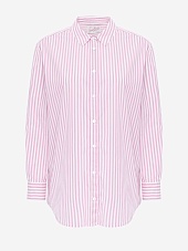 Рубашка жен MC2 Saint Barth BRIG001 03863H POPELINE SB BEACH STRIPES V 21 EMB